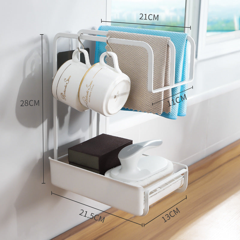 Wall Mounted Sponge Holder Kitchen Organizer