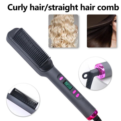Ionic Heat Pro™ Electric Hot Comb & Hair Straightening Brush