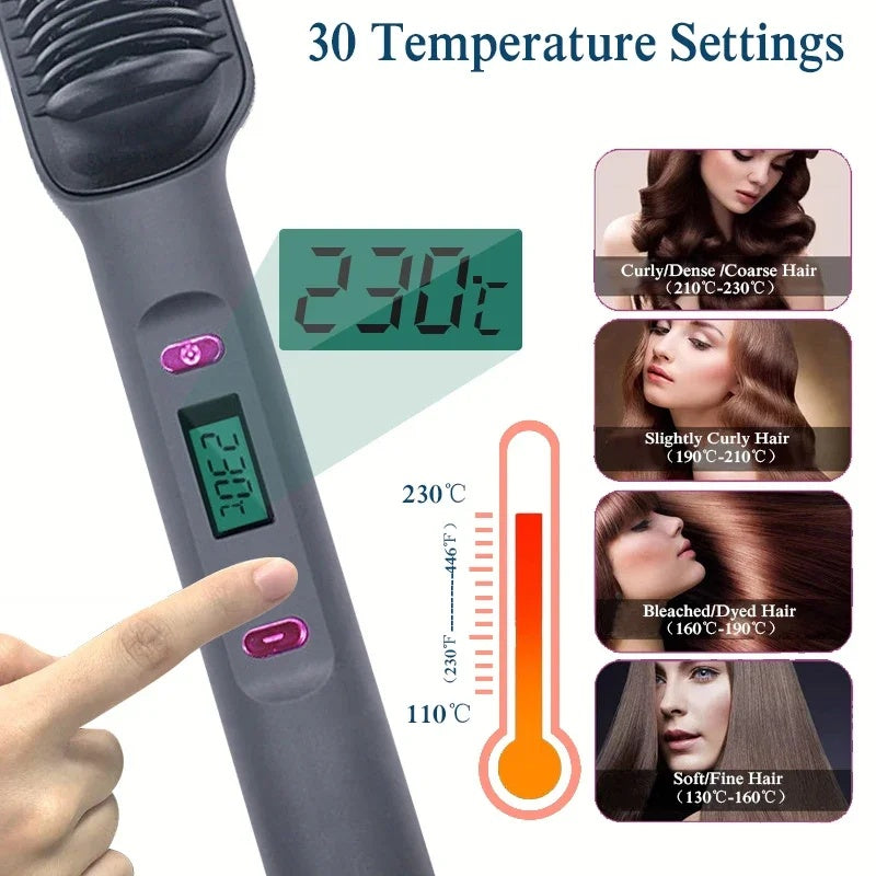 Ionic Heat Pro™ Electric Hot Comb & Hair Straightening Brush