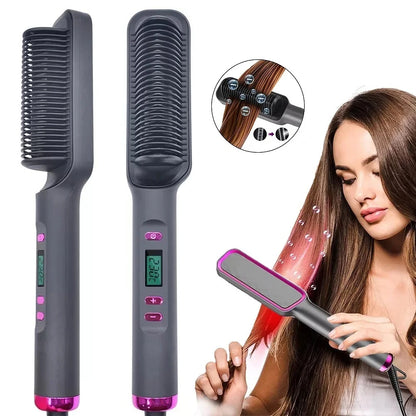 Ionic Heat Pro™ Electric Hot Comb & Hair Straightening Brush
