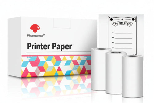 Thermal Paper Rolls - 3 Transparent Sticky Rolls