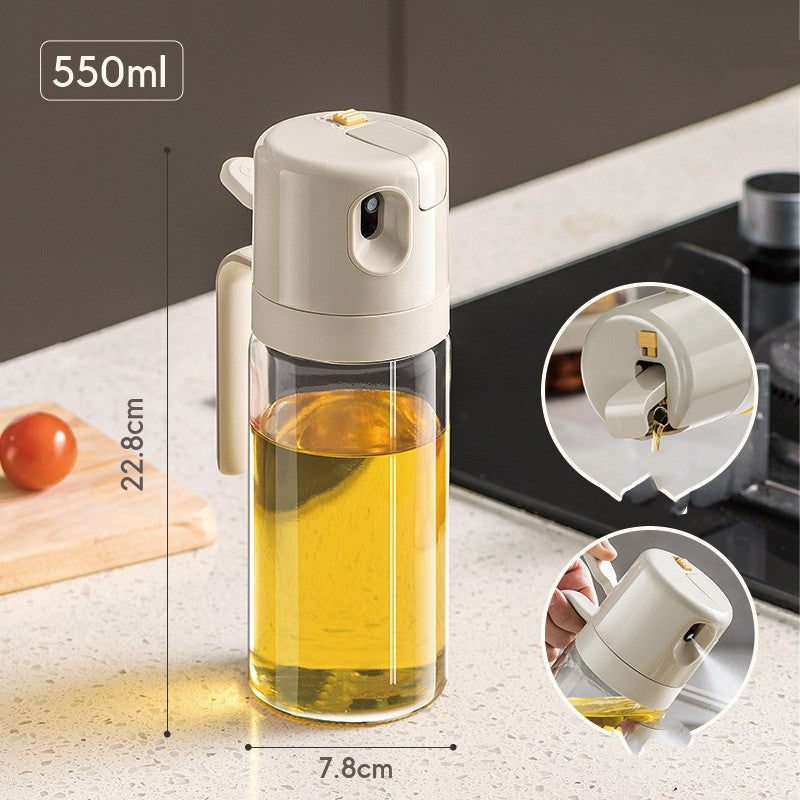 2-in-1 Oil Sprayer Bottle – Pour & Spray Cooking Oil Dispenser