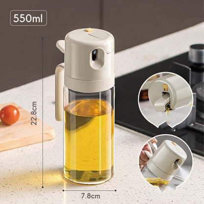 2-in-1 Oil Sprayer Bottle – Pour & Spray Cooking Oil Dispenser