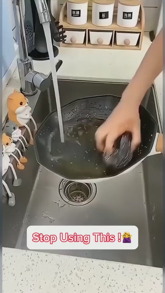 Soap Dispensing Palm Brush – Push-Type Kitchen Cleaning Brush